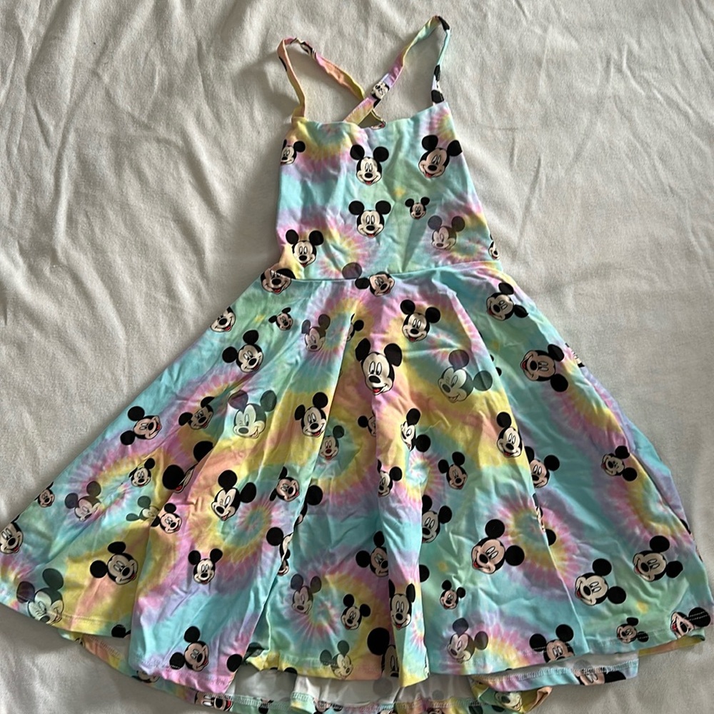 Wild Rich Kids tie-dye Disney Mickey cross back Dress sizes 9/10